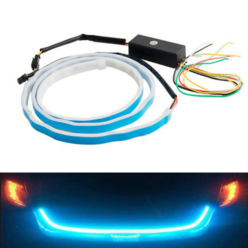 Doxmall Flexible Led Strip Tailgate Light Bar Trunk Tail Brake Turn Signal Light Flow Type Ice Blue Red Yellow White