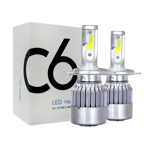 360 Degree,IP65 Waterproof,Pack of 2 70W 14000LM High/Low Beam,Fog Light Bulb Conversion Kit 6500K Cool White DOT Approved H4/9OO3/HB2 LED Headlight Bulbs 