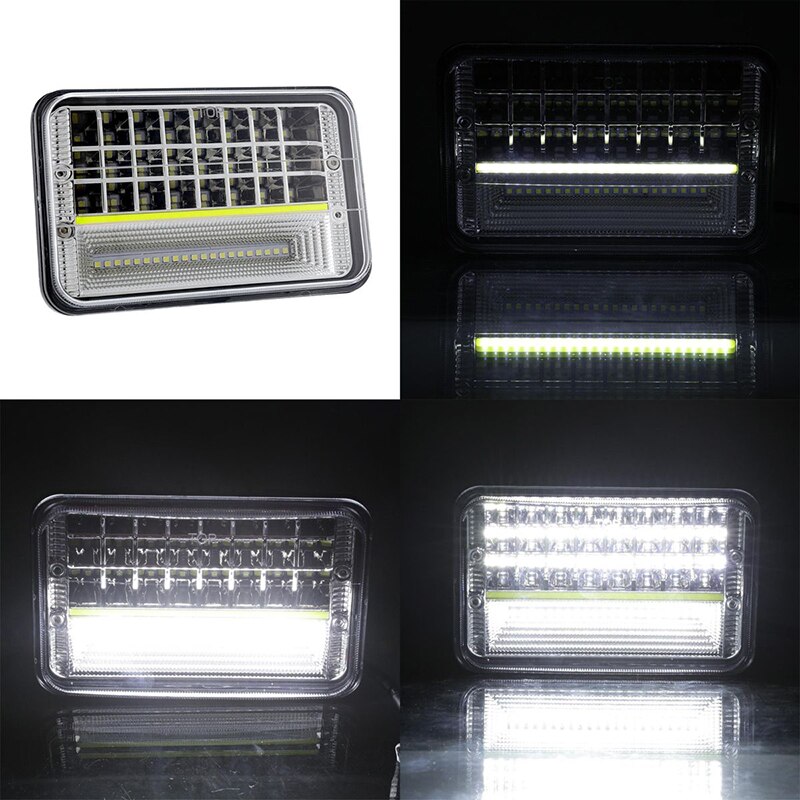 Doxmall 270W 4x6 Led Headlight IP68 Rectangular Seal Beam Truck Headlamp H4 Plug with DRL for Offroad ATV SUV 2pcs - Image 6