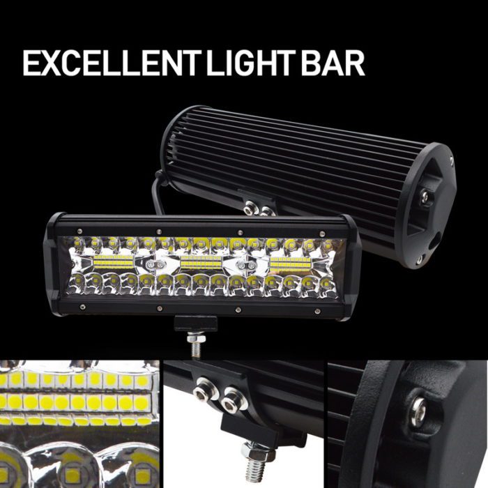 Doxmall 1 Pair 180W Triple Row 9” LED Light Bar Combo Beam with 2 ...
