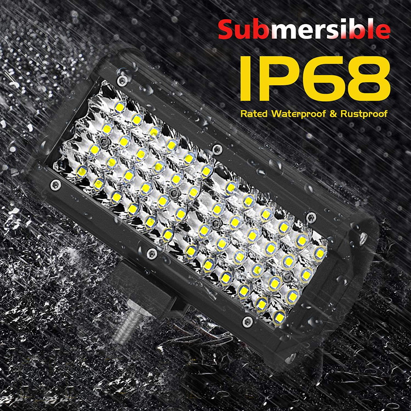 7 In Fog Lights 2x 7nch 30000LM LED Work Lght Bar Flood Spot Pod