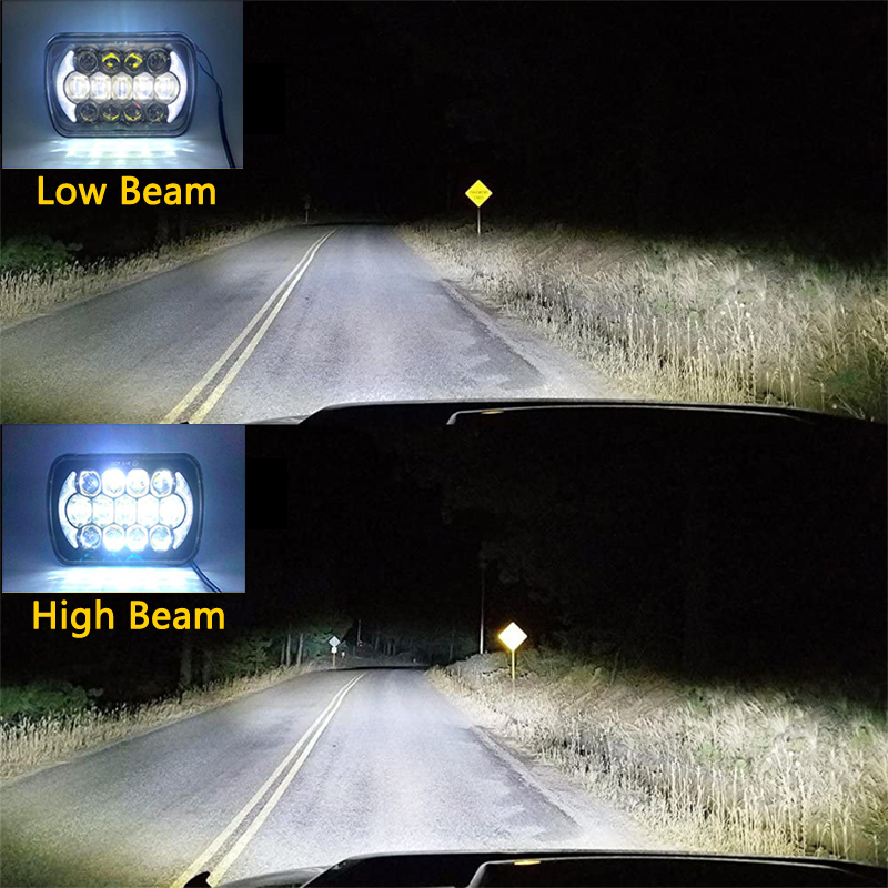 Doxmall 5x7'' LED Headlight Daytime Running Headlamp for Jeep Wrangler YJ and Jeep Cherokee XJ with 105W Angel Eyes - Image 3