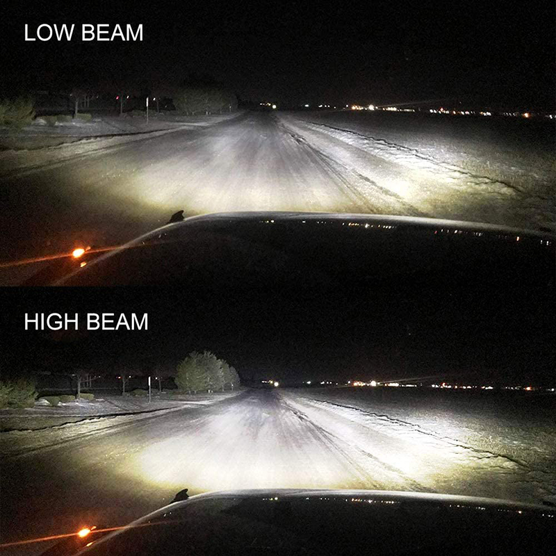 Doxmall 1984-2001 Jeep Cherokee XJ LED Headlight with Halo Ring DRL and Turn Singal 1984-1995 Jeep Wrangler YJ 5x7 Headlight - Image 3