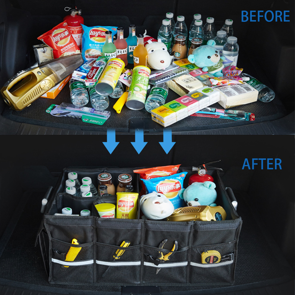 DOXMALL Car Trunk Organizer Collapsible Multi Compartment Car Organizer