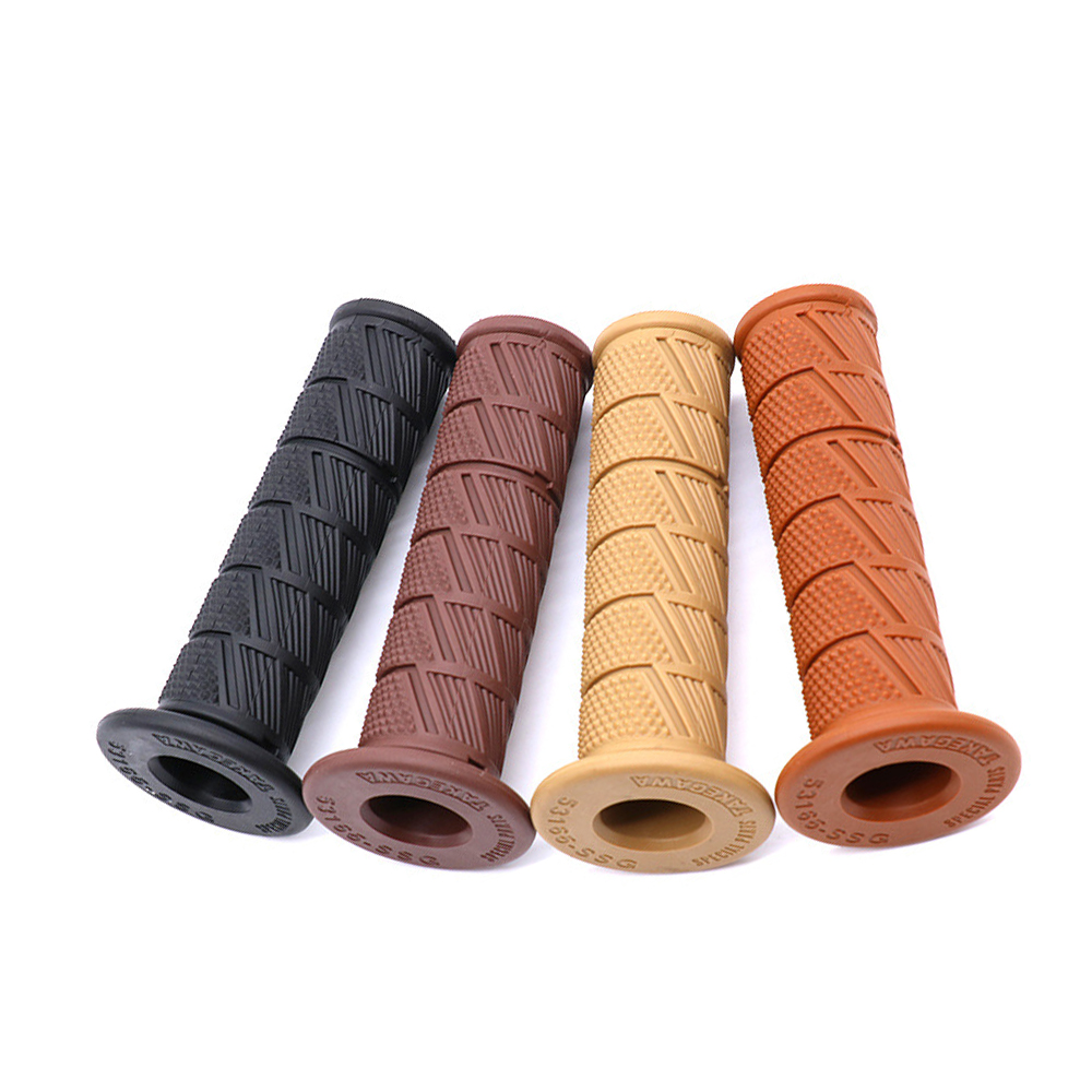 Doxmall Motorcycle Rubber Hand Grip Non Slip Bar End Thruster Comfort Retro Vintage Handlebar - Image 4