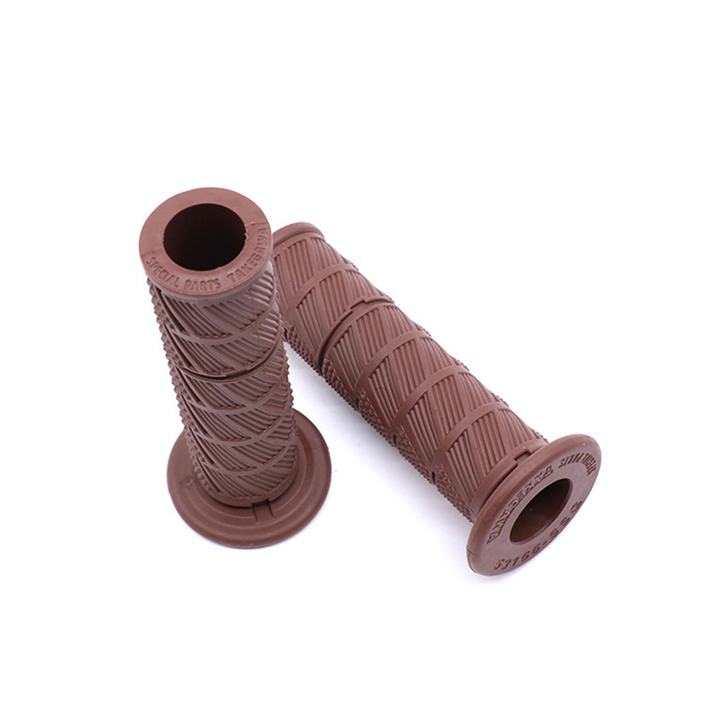 Doxmall Motorcycle Rubber Hand Grip Non Slip Bar End Thruster Comfort Retro Vintage Handlebar - Image 8