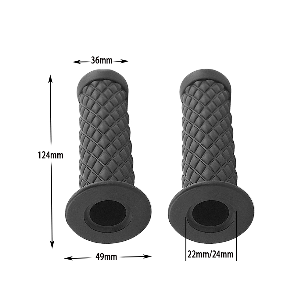 Doxmall Aluminum Core Non Slip Rubber Retro Bar End Grip Glue Set Universal For Motocross