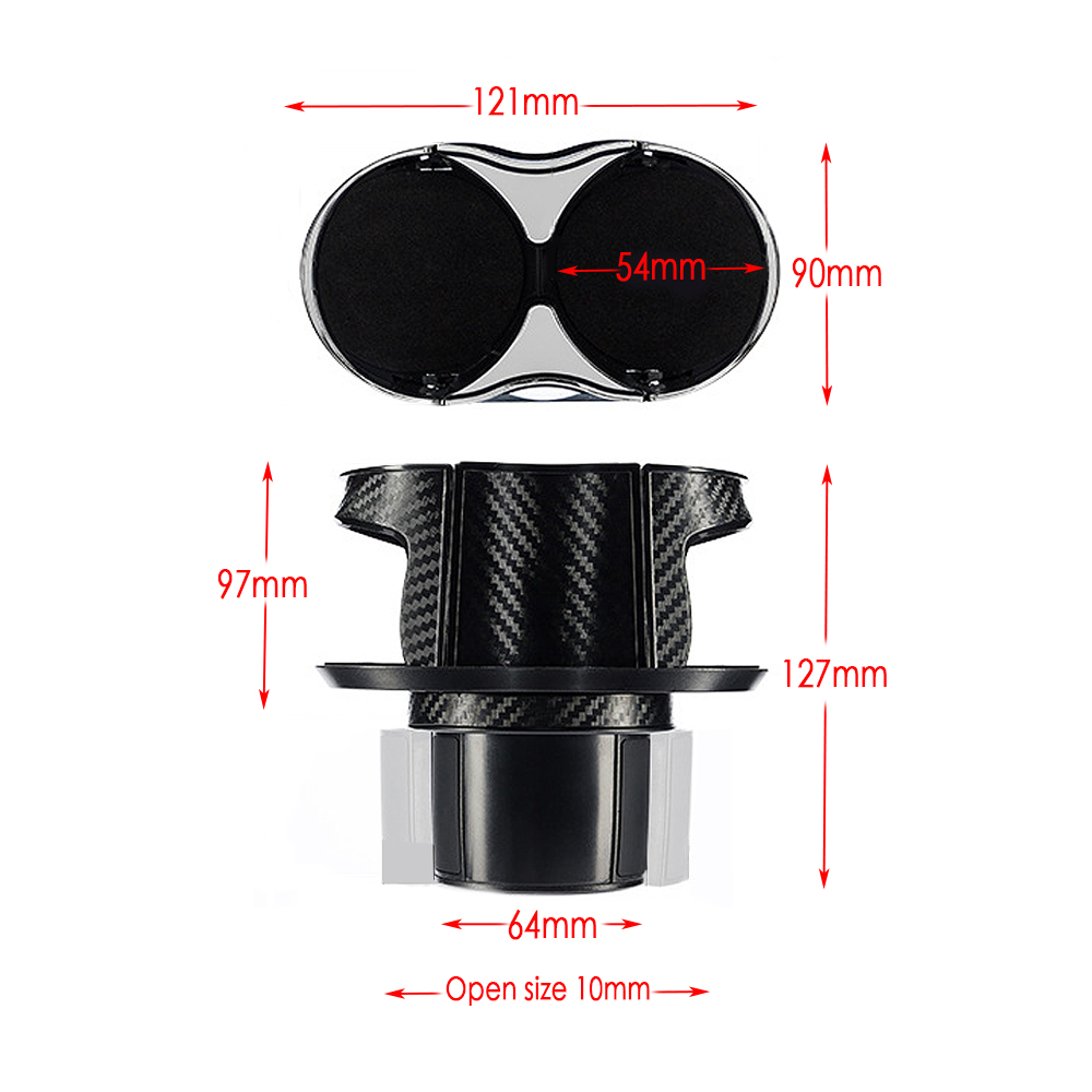 Doxmall Universal Double Water Cup Holder Insert Extender Adapter Organizer For Car With Silver Edge Phnom Penh - Image 2