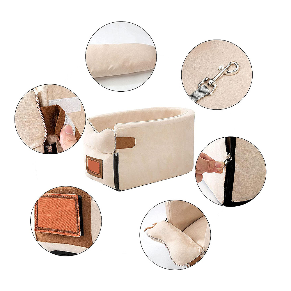 Doxmall Dog Booster Seat Center Console Small Dogs Car Carrier Puppy Chihuahua Washable Detachable For Travel - Image 11