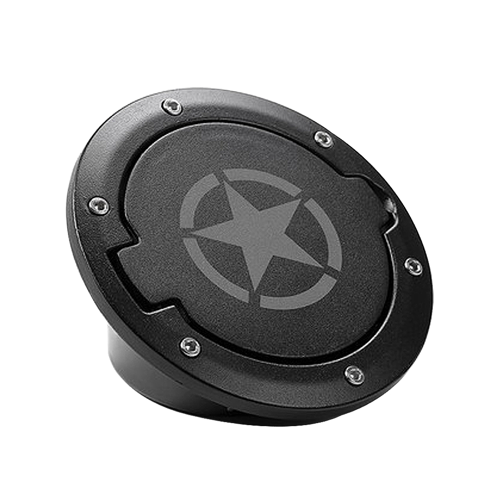 DOXMALL Fuel Filler Door Gas Tank Cap Cover Accessories for 2007-2017 Jeep Wrangler JK & Unlimited Sport Rubicon Sahara -Star