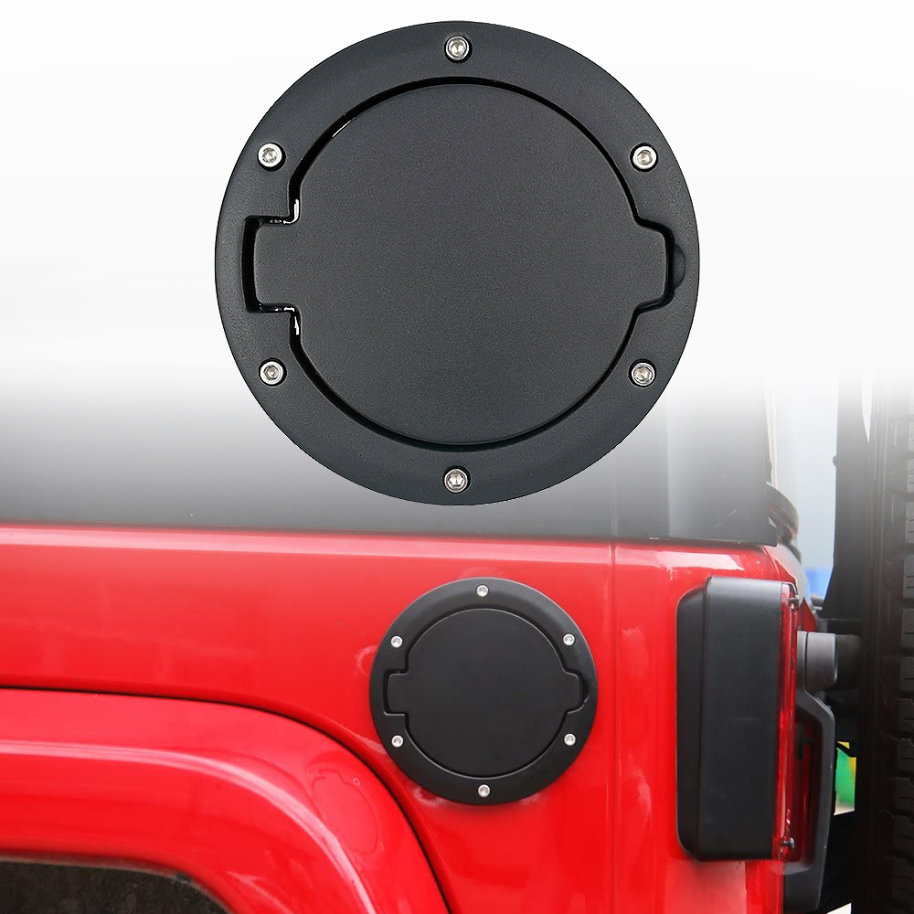 DOXMALL Fuel Filler Door Cover Gas Tank Cap Cover for Jeep Wrangler 2007-2018 JK & Unlimited 4-Door 2-Door - Image 2
