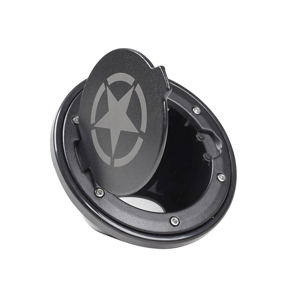 DOXMALL Fuel Filler Door Gas Tank Cap Cover Accessories for 2007-2017 Jeep Wrangler JK & Unlimited Sport Rubicon Sahara -Star - Image 6