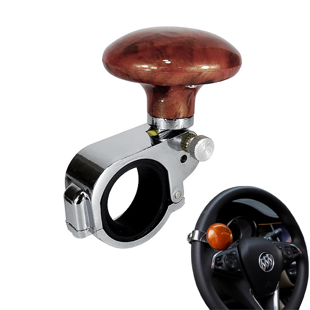 Doxmall Steering Wheel Knob Spinner Ball Wood Grain Car Wheel Spinners