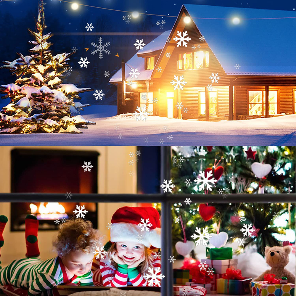 Doxmall Upgraded Snowflake Christmas Projector Indoor Outdoor Waterproof White Rotating Snowstorm Light with Remote Control for Xmas Christmas Holiday Wedding Party House Decoration - Image 8