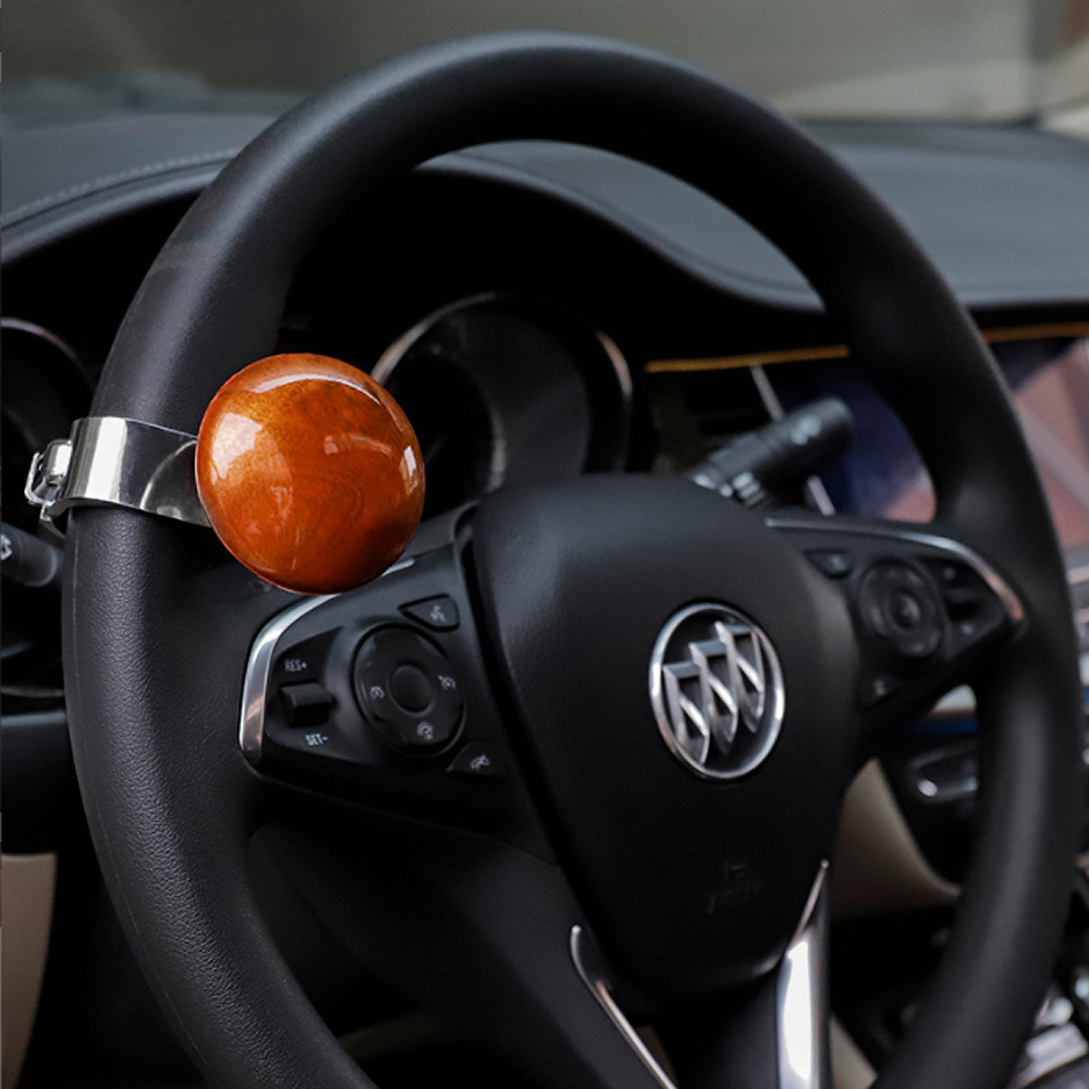 Doxmall Steering Wheel Knob Spinner Ball Wood Grain Car Wheel Spinners Assist Knob Handle