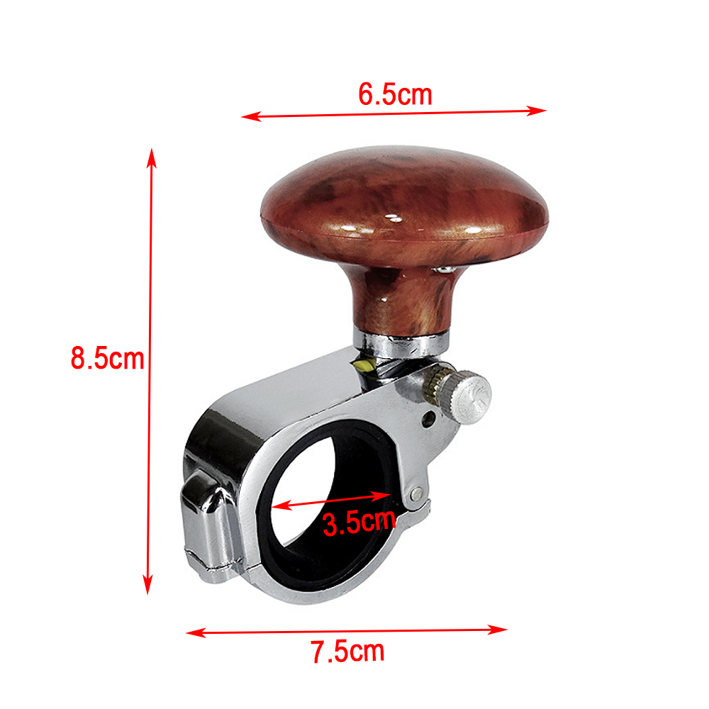 Doxmall Steering Wheel Knob Spinner Ball Wood Grain Car Wheel Spinners Assist Knob Handle Universal For Car Truck - Image 3