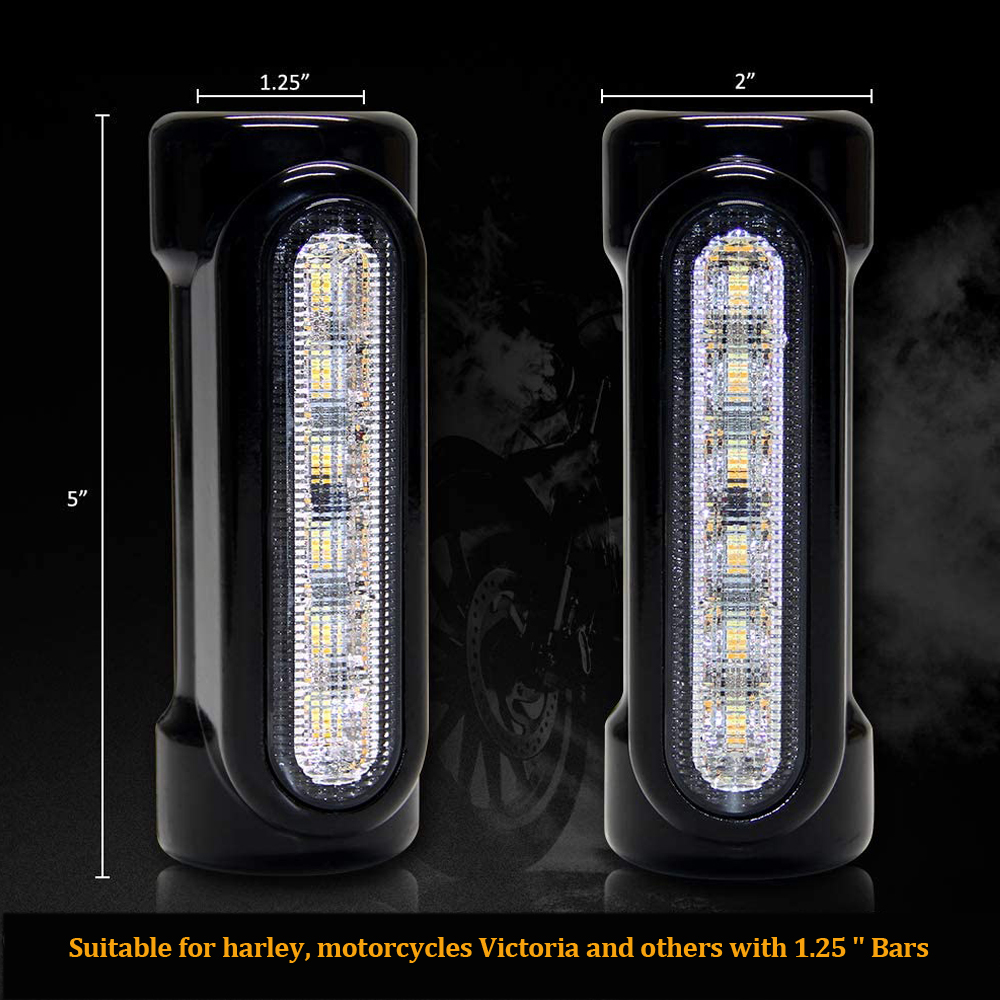 Doxmall 2Pcs Motorcycle Highway Bar Lights Switchback Driving Lights