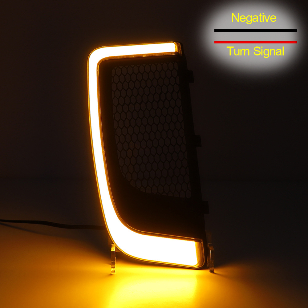 Doxmall 2Pcs LED Running Light Turn Signal Lower Fairing Grills Switchback Flare Compatible With Touring Road Glide Street Glide Electra Glide 2014-2020 (Matte Black) - Image 3