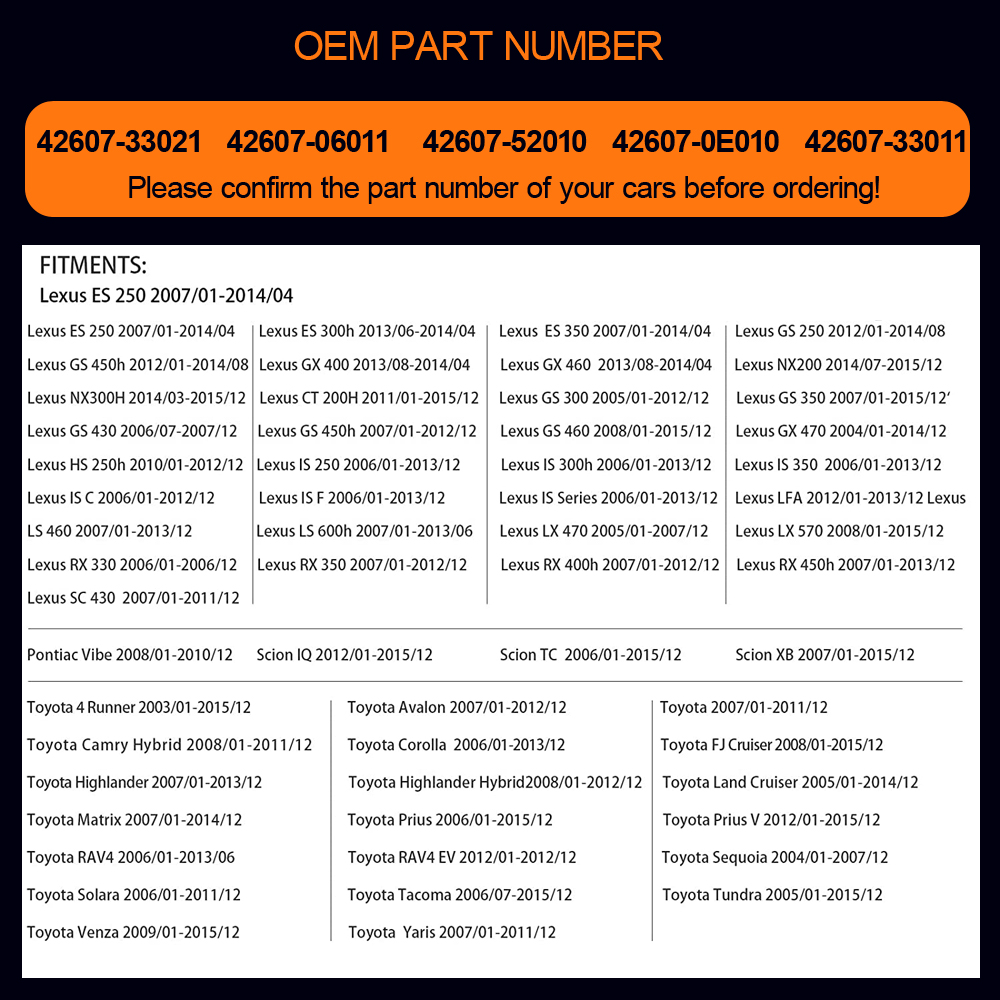 Pre-Programmed TPMS Tire Pressure Monitoring Sensor PMV-107J 42607-33011 42607-33021 for Toyota Lexus Scion (Set of 4) - Image 5