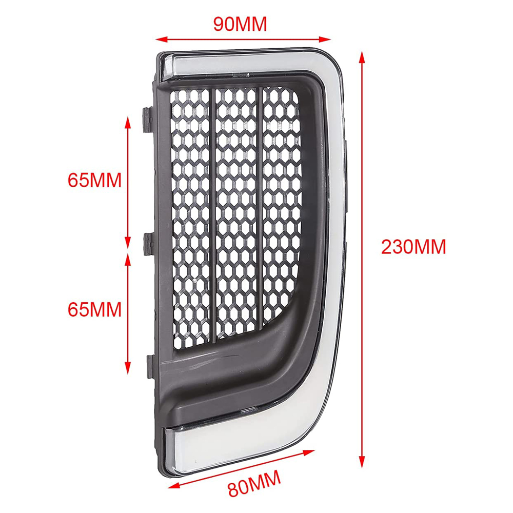 Doxmall 2Pcs LED Running Light Turn Signal Lower Fairing Grills Switchback Flare Compatible With Touring Road Glide Street Glide Electra Glide 2014-2020 (Matte Black) - Image 9