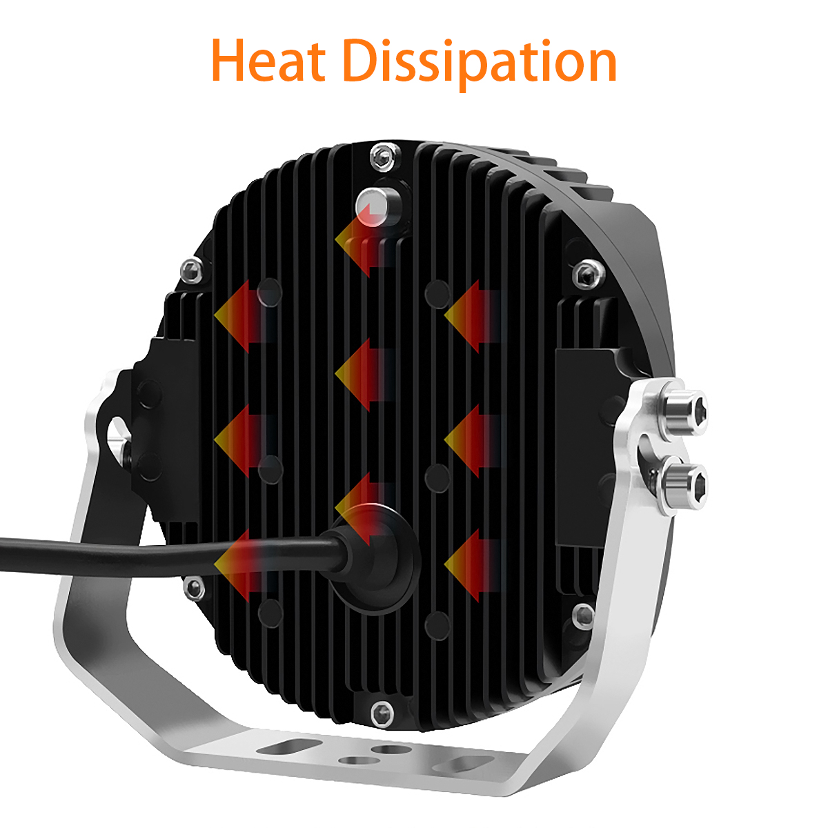 DOXMALL 7 Inch Led Offroad Driving Fog Light With White Spot Flood Combo Beam Amber DRL 90W Led Work Light For Truck Car 4X4 SUV ATV Jeep Motorcycle Boat - Image 6