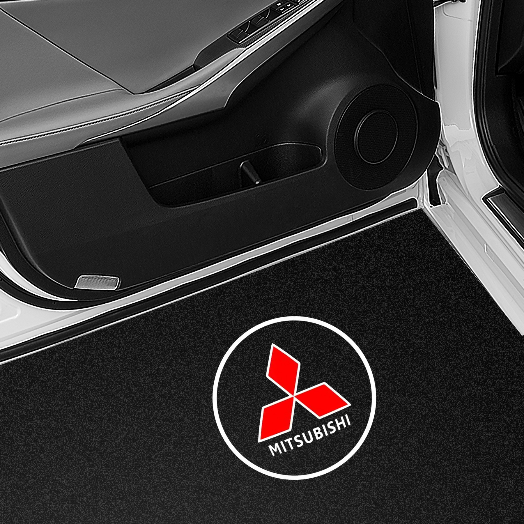 HD Mitsubishi Logo Projector Lights No Fade Car Door Light Compatible with Grandis Pajero(2Pcs) - Image 2