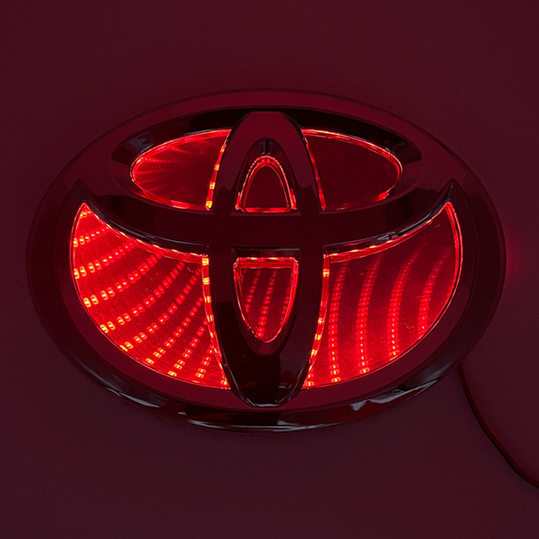3D LED Toyota Logo Badge Emblem Light with White Blue Red Colors-Various Sizes - Image 7
