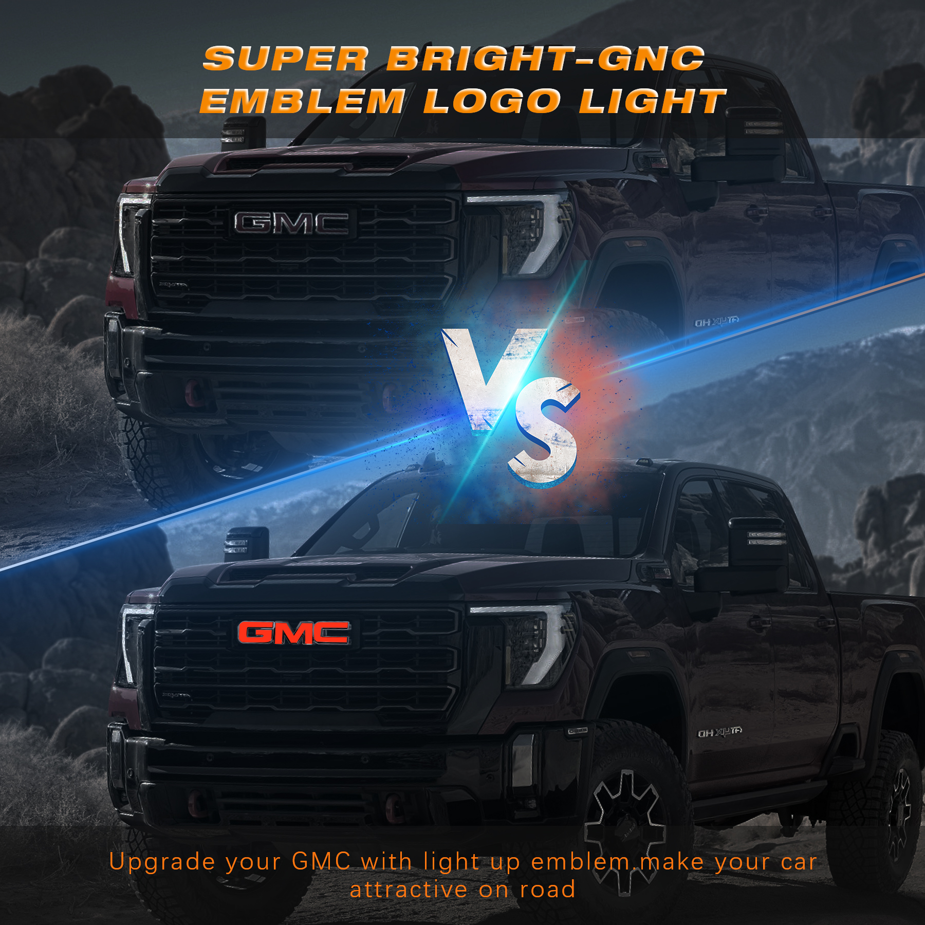 GMC LED Emblem Badge GMC Logo Front Rear Emblem Light with White Blue Red Colors Available - Image 7