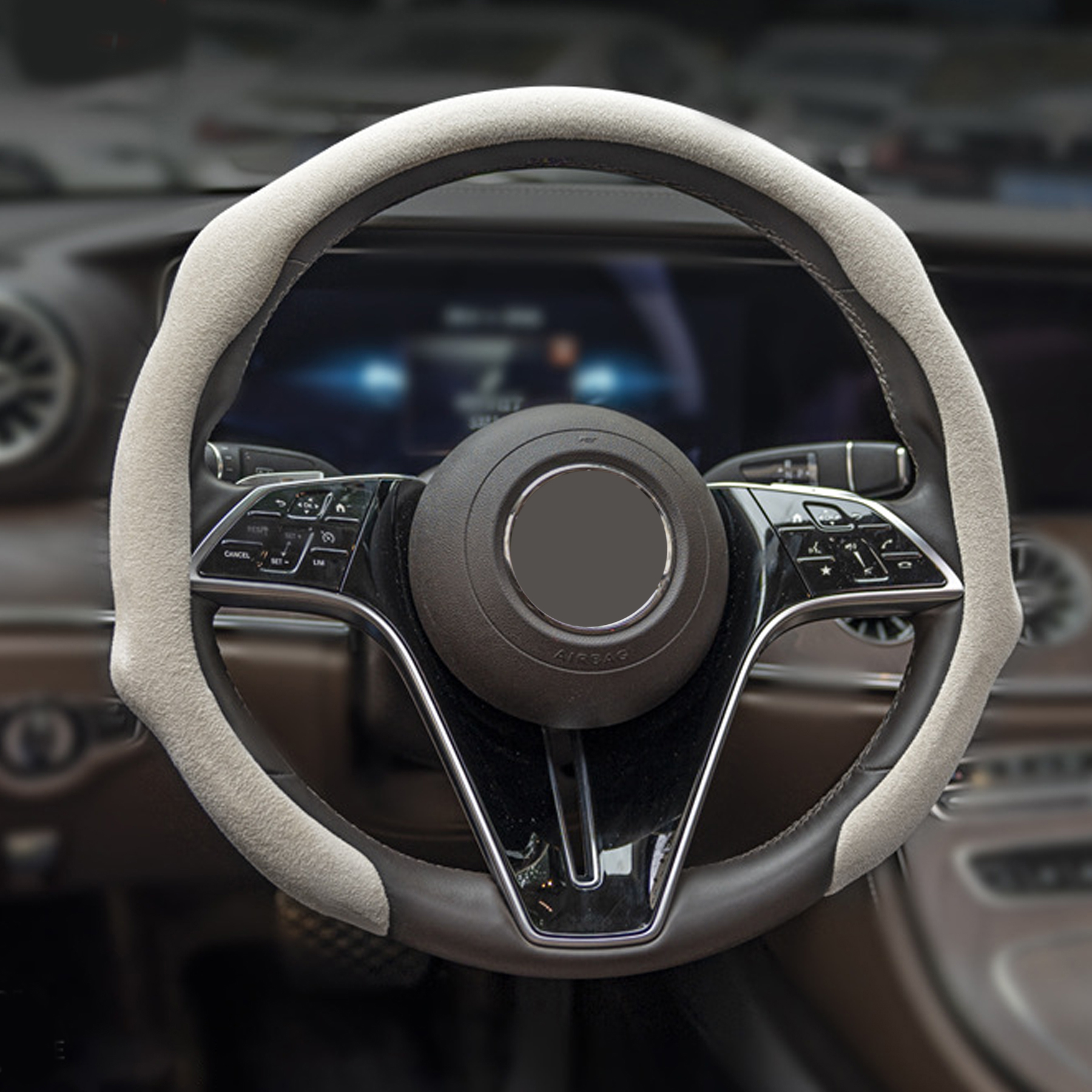 Universal Car Steering Wheel Cover 15in, Anti-slip and Wear-resistant Steering Wheel Protector in Various Colors Suitable for Most Cars