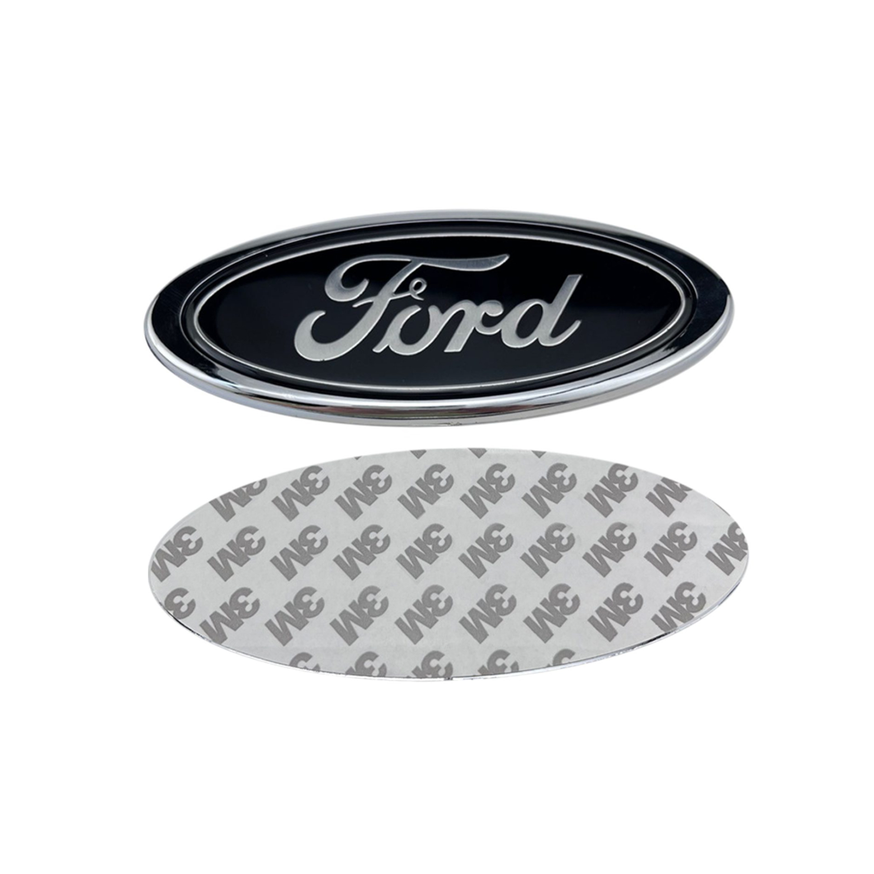 Black Ford Badge Front Grille Tailgate Ford Emblem Replacement Sticker 7/9in Suitable for Most Ford - Image 2