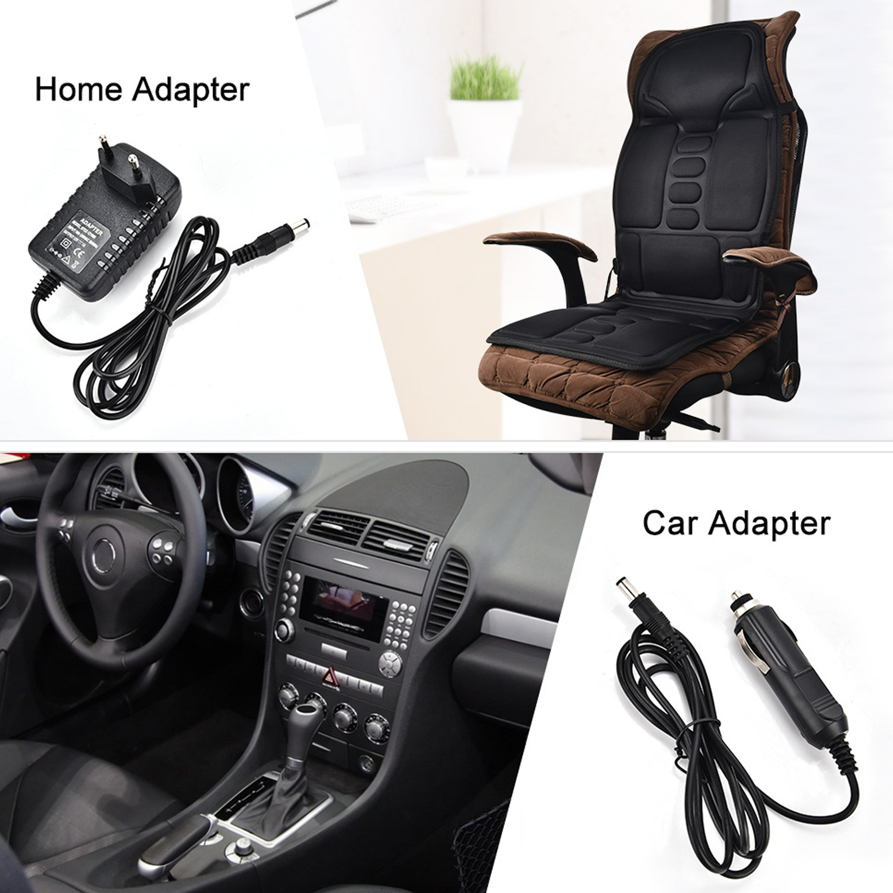 Versatile Car Seat Massager with 7 Vibration Motor Seat Heater,Premium Back Massage Chair Pad for Chair - Image 2