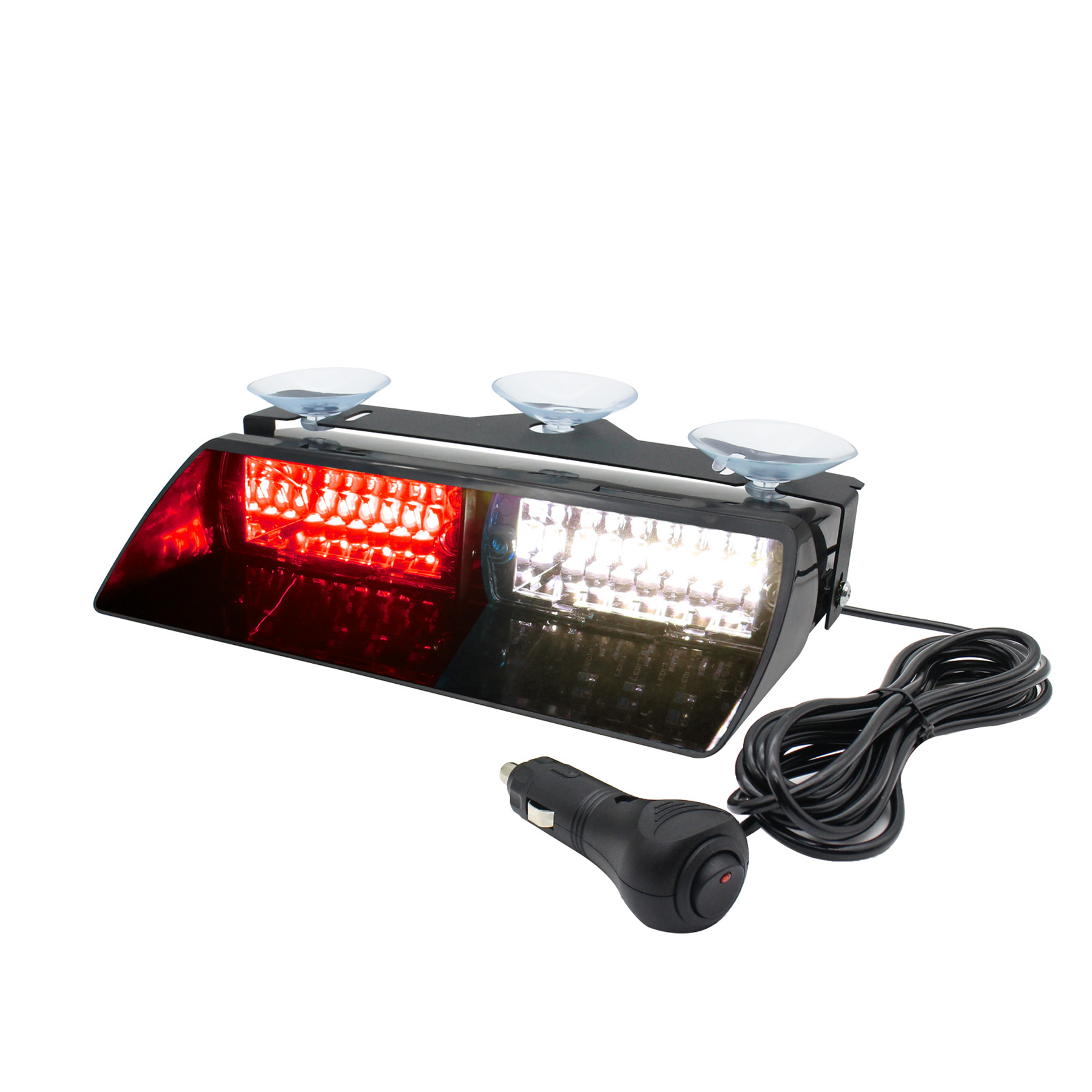 16 LED Emergency Dash Warning Lights with Strobe, Interior Windshield Deck Split Design, Suction Cup Mount for All Vehicles - Image 6