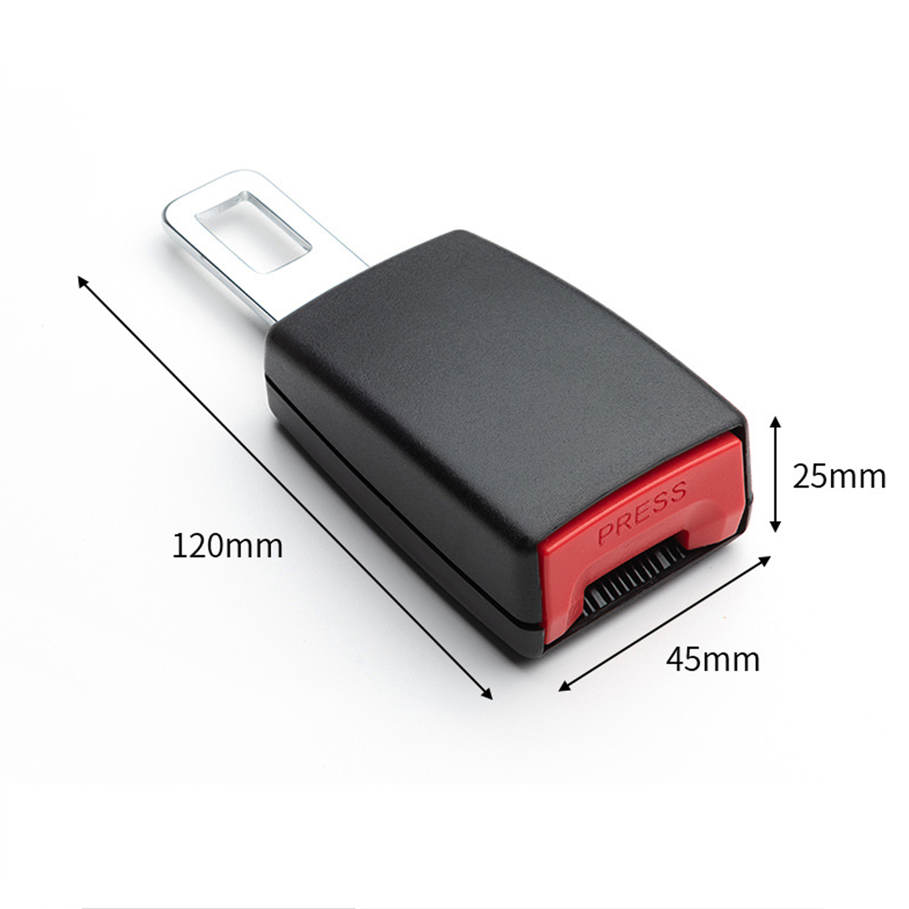 2pcs Universal Metal Seat Belt Extender Safety Basic Seat Belt Buckle Clip - Image 2