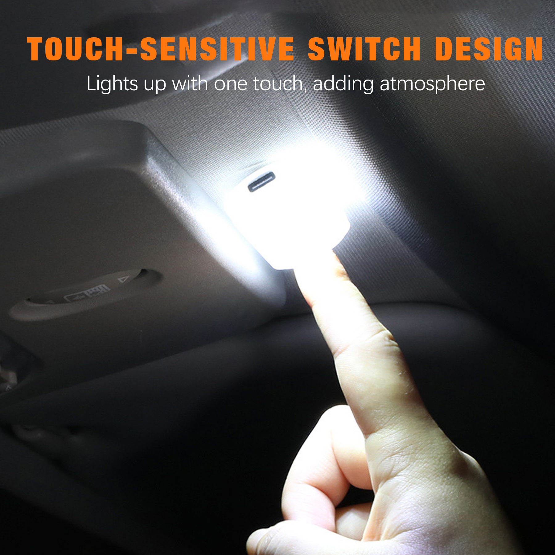 USB Magnetic LED Light Car Interior Ambient Light Multiple Colors Suitable for Various Scenes (2 pcs) - Image 5