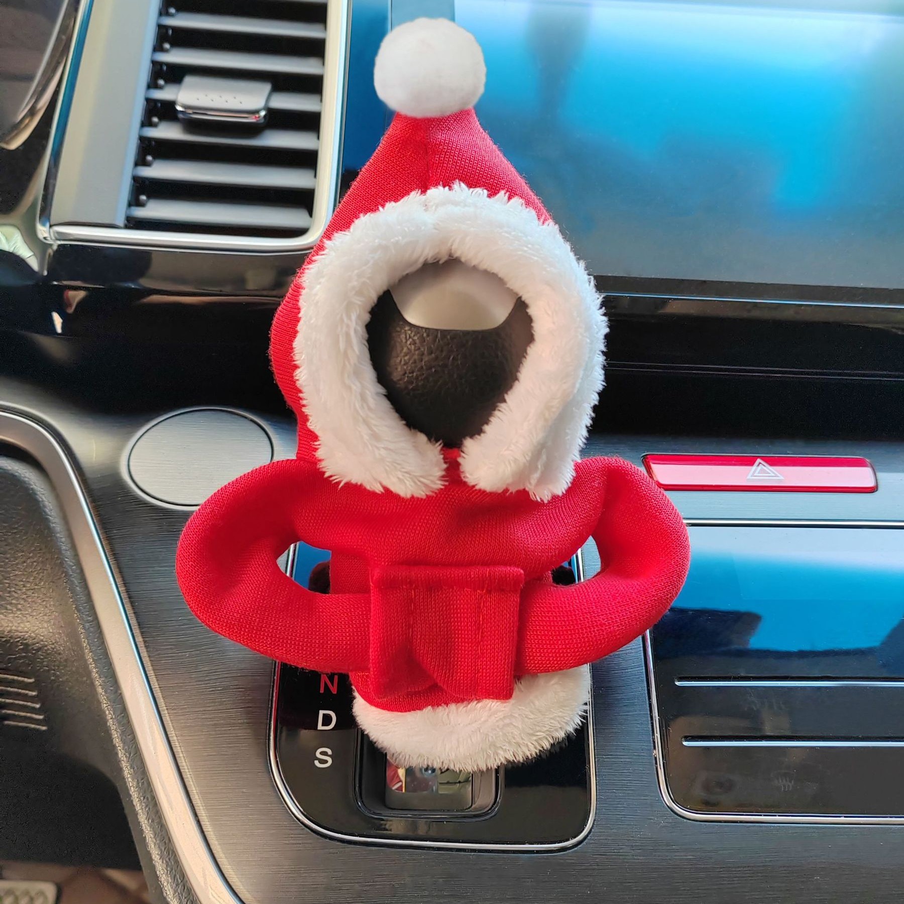 Christmas Hoodie Decorative Car Gear Shift Lever Cover for Manual/Automatic Gear Shift Knob