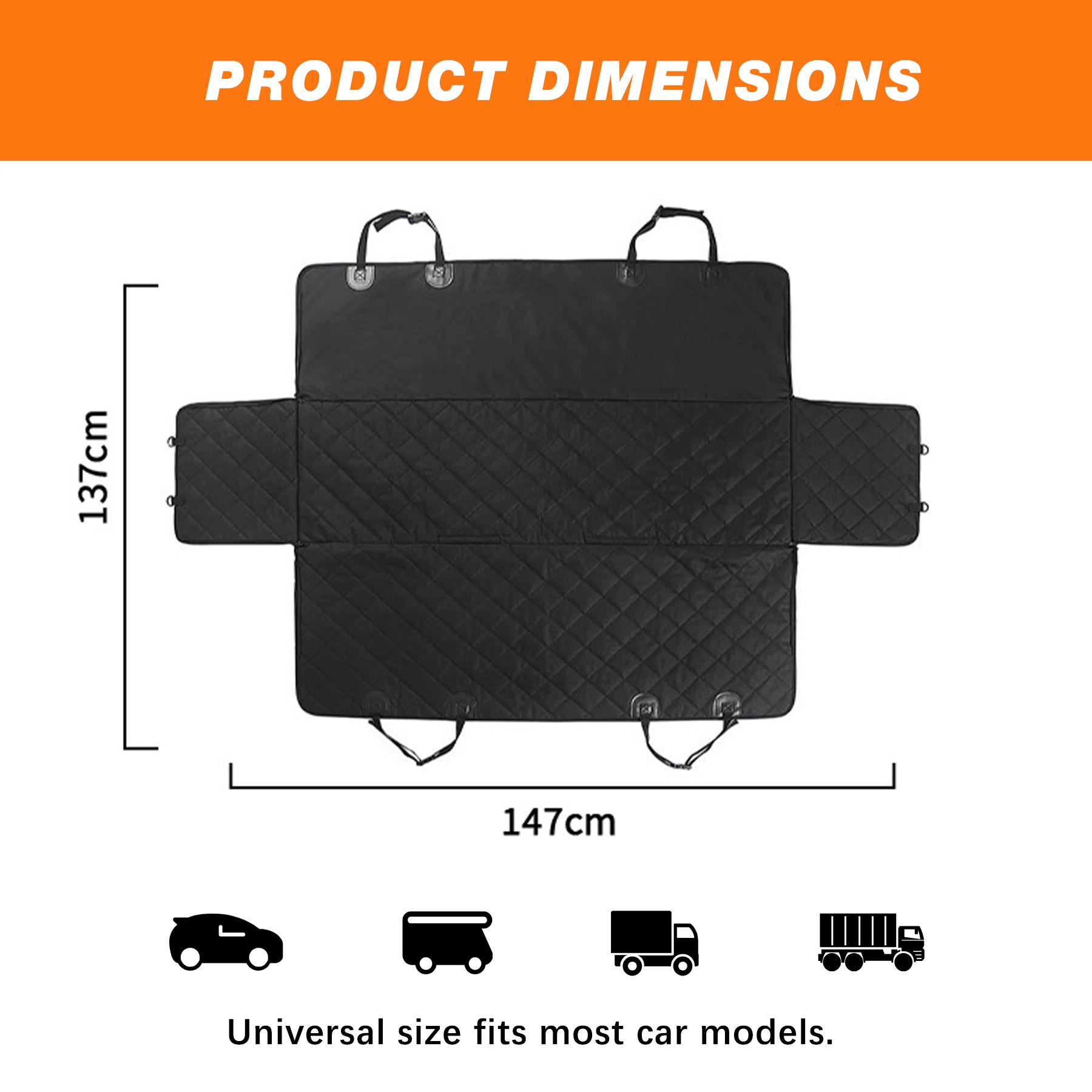 Universal Dog Car Seat Covers Waterproof Scratch-Resistant Non-Slip Design Suitable for Sedans Trucks and SUV - Image 2