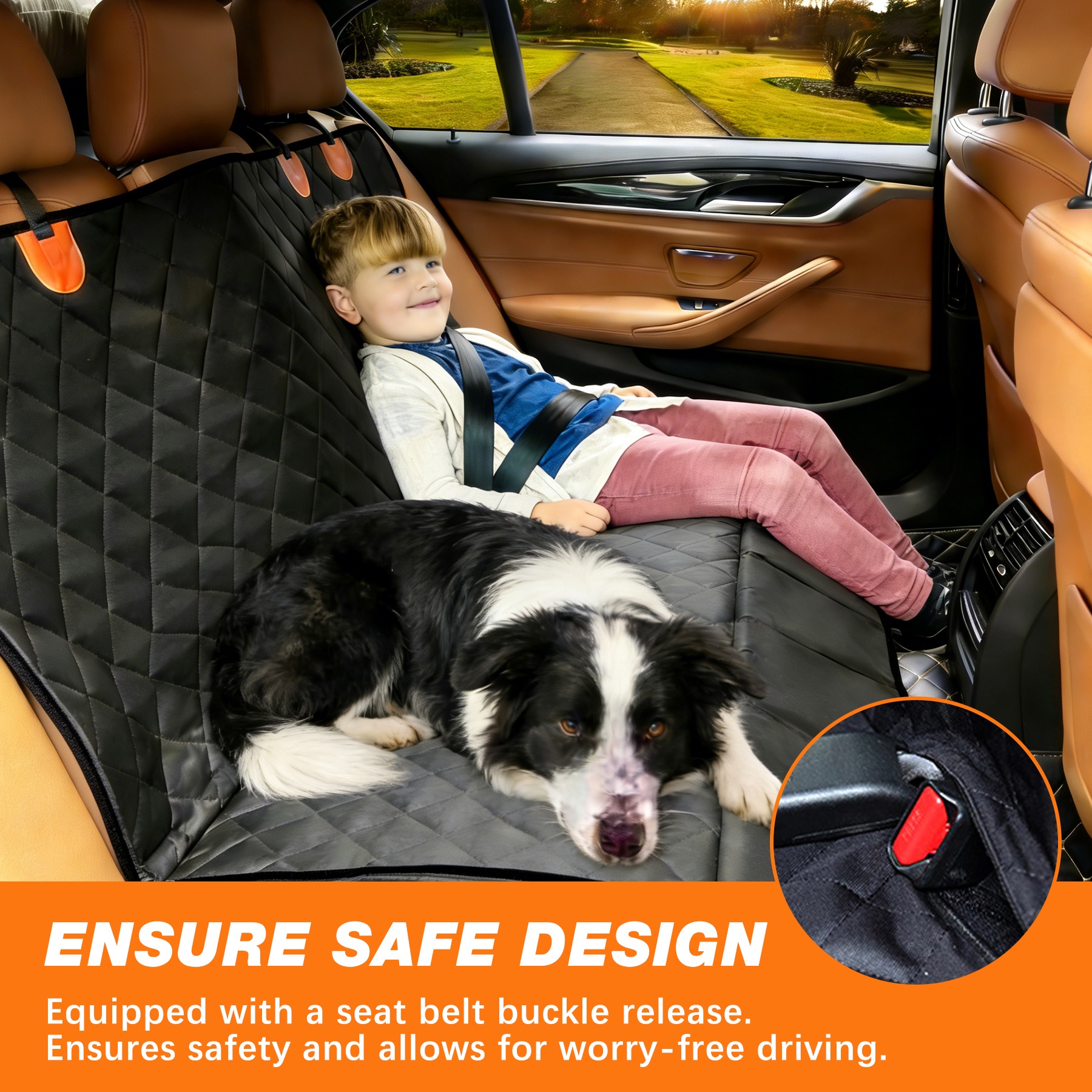 Universal Dog Car Seat Covers Waterproof Scratch-Resistant Non-Slip Design Suitable for Sedans Trucks and SUV - Image 4